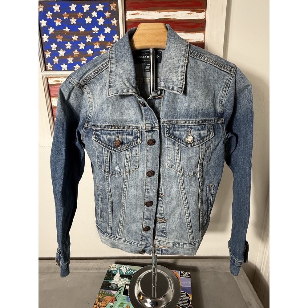 Lucky Brand Denim Jean Jacket Women's‎ Size Small Blue The Tomboy Trucker
